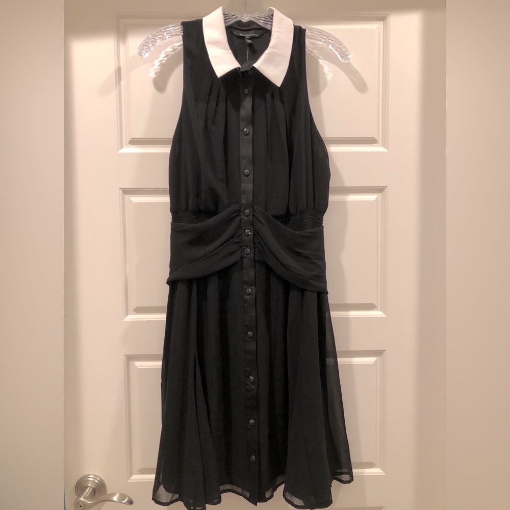 WHBM Sleeveless “Tuxedo” Dress, Size 10